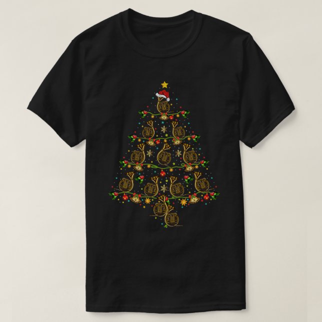 French Horn music Lover Xmas Gift French Horn Chri T-Shirt (Design Front)