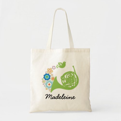 French Horn Music Personalized Tote Bag