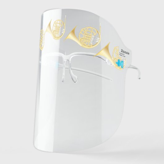 French Horn Music Teacher Band Orchestra Face Shield (Front Left)