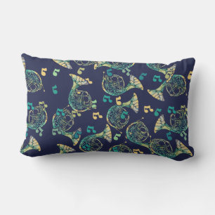 French Horn Music Teacher Musicians Lumbar Pillow
