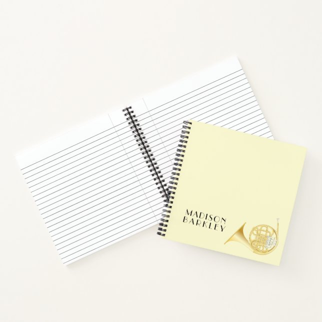 French Horn Musician Band Teacher Notebook (Inside)