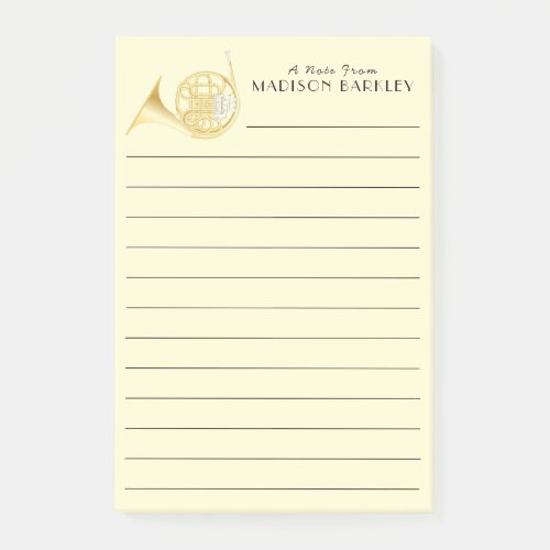 French Horn Musician Band Teacher Post_it Notes