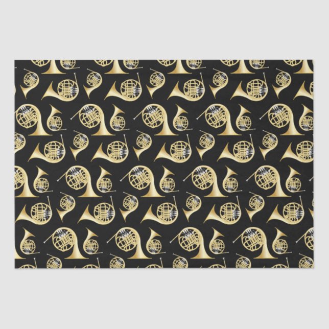 French Horn Musician Band Teacher Wrapping Paper (Front)