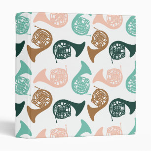 French Horn Musician Gift Band Orchestra 3 Ring Binder