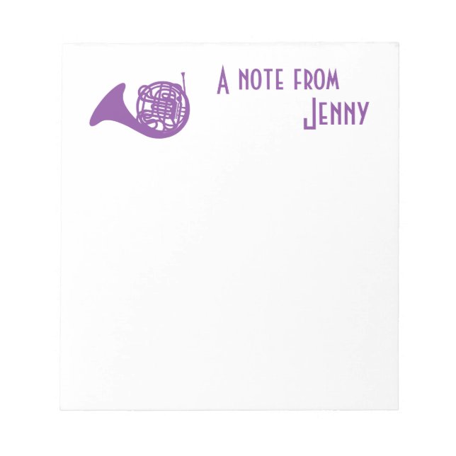 French Horn Notepad (Front)