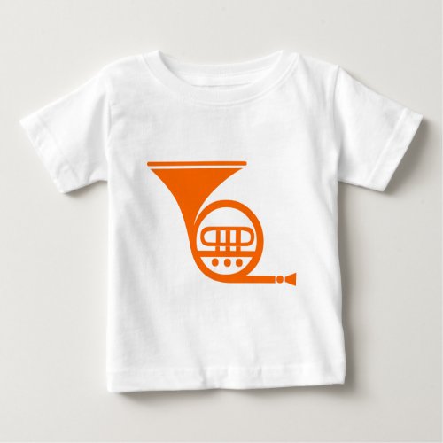 French Horn _ Orange Baby T_Shirt