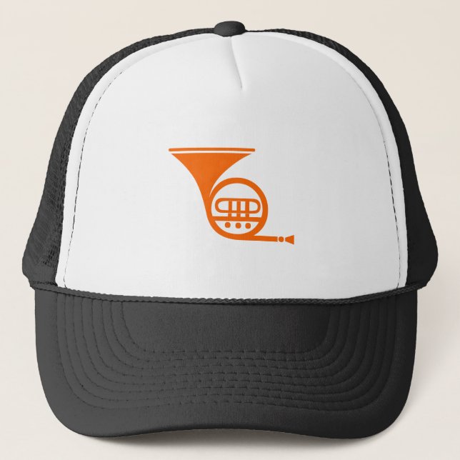French Horn - Orange Trucker Hat (Front)