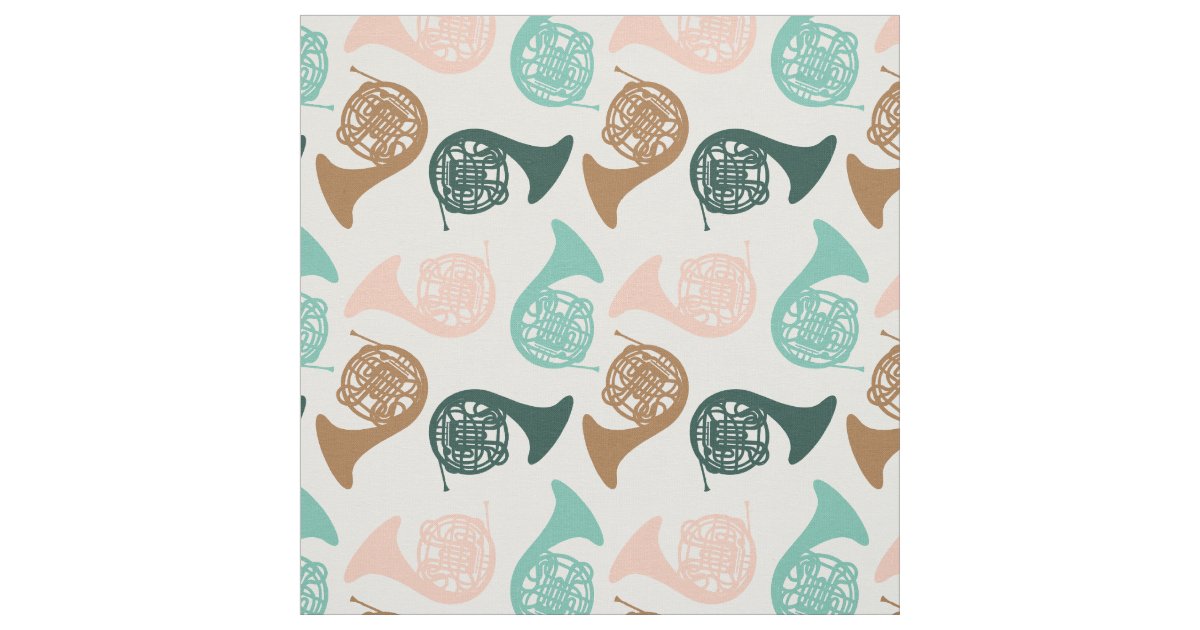 French Horn Pattern Fabric