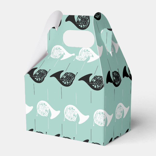 French Horn Pattern Favor Boxes (Front Side)