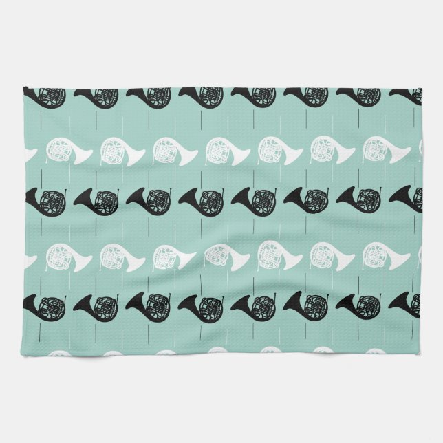 French Horn Pattern Towel (Horizontal)