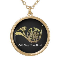 French Horn Personalized Music Necklace
