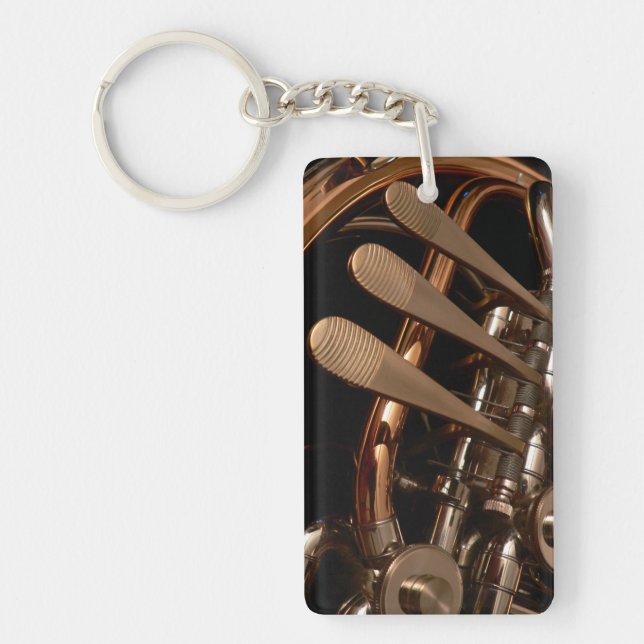 French Horn Photo Keychain (Front)