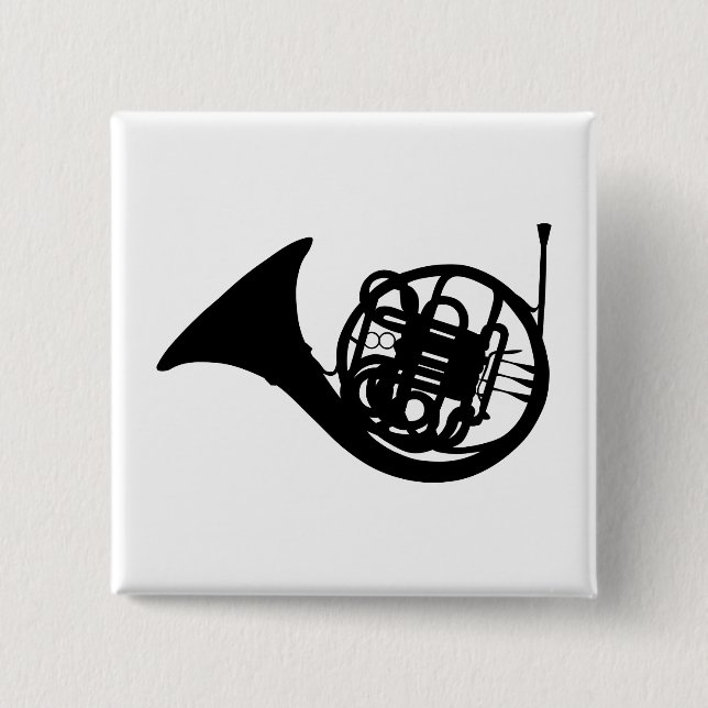 French Horn Pinback Button (Front)