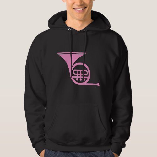 French Horn _ Pink Hoodie