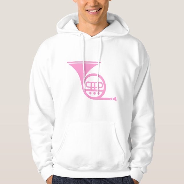 French Horn - Pink Hoodie (Front)