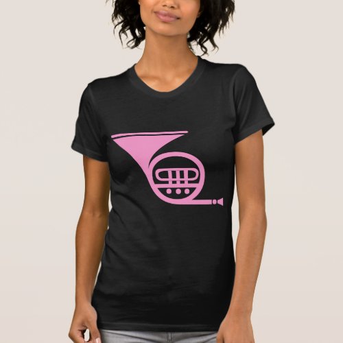 French Horn _ Pink T_Shirt