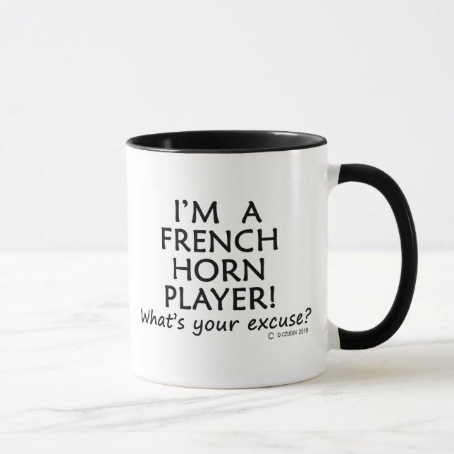 French Horn Player Excuse Mug (Right)