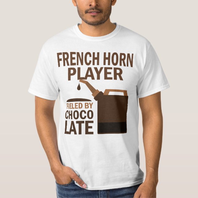 French Horn Player (Funny) Chocolate T-Shirt (Front)
