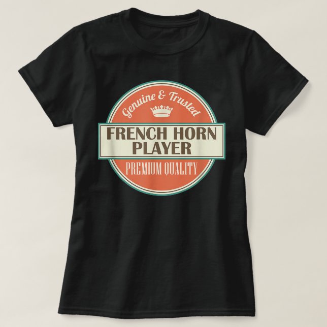 French Horn Player Music1 T-Shirt (Design Front)
