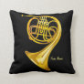 French Horn Player Personalized Music Gift Pillow