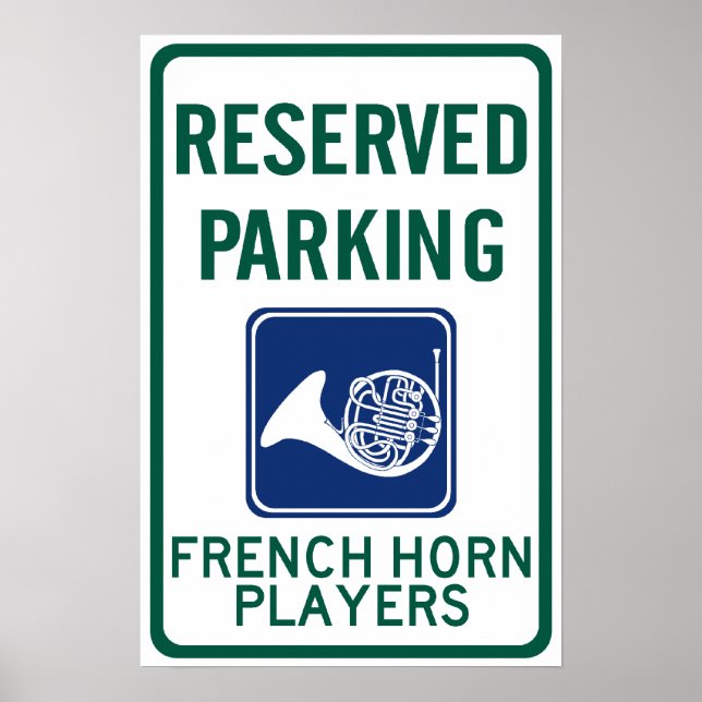 French Horn Players Parking Poster (Front)