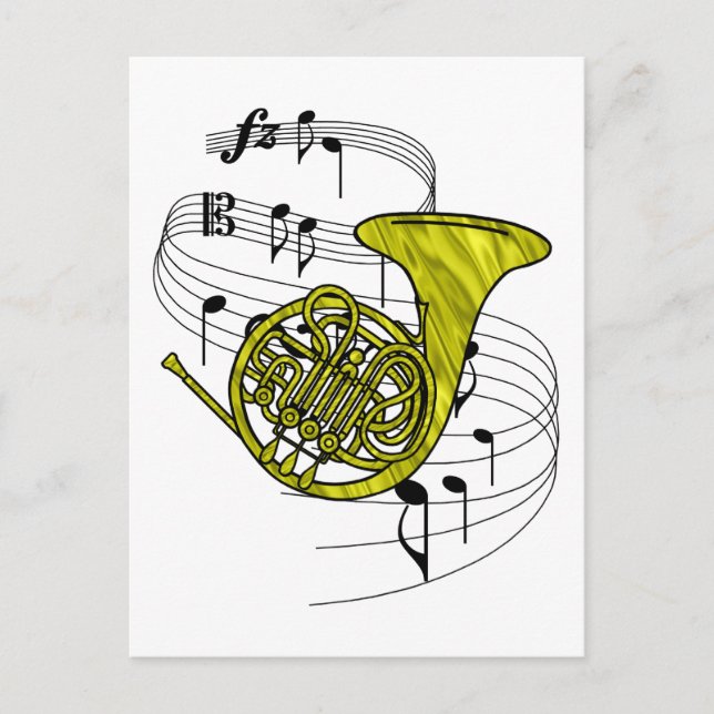 French Horn Postcard (Front)