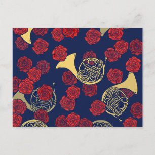French Horn Postcard