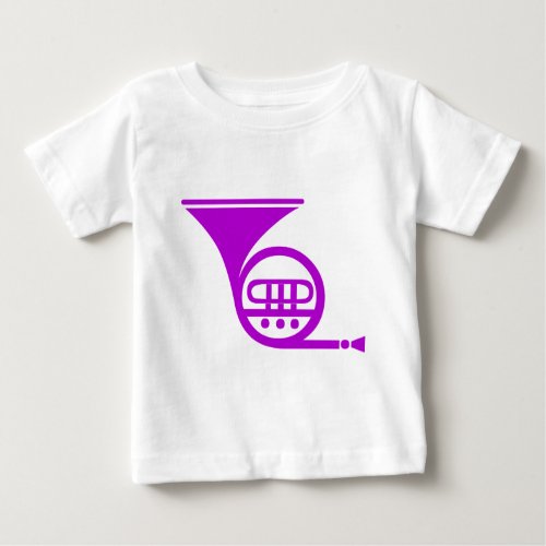 French Horn _ Purple Baby T_Shirt