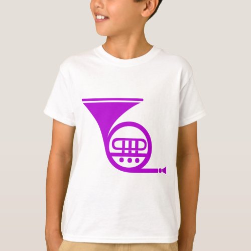 French Horn _ Purple T_Shirt
