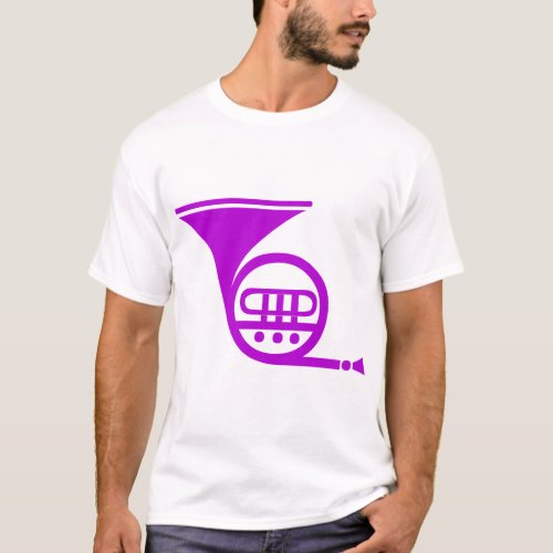 French Horn _ Purple T_Shirt