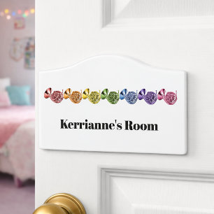French Horn Rainbow Lineup Personalize Door Sign
