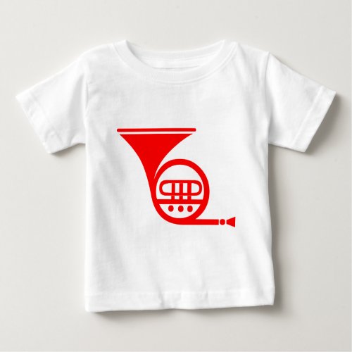 French Horn _ Red Baby T_Shirt