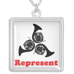 French Horn Represent Necklace