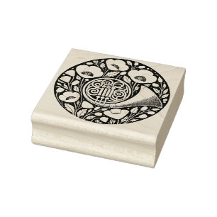 French Horn Rubber Stamp