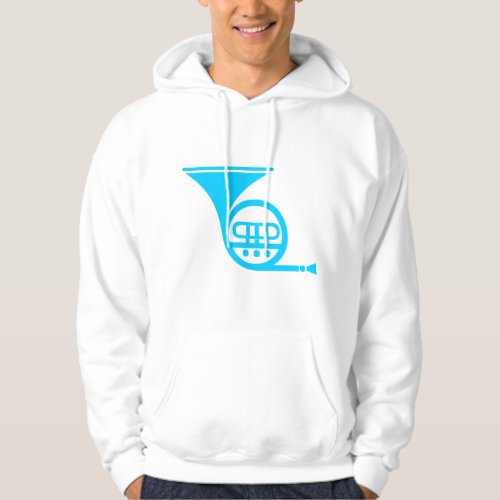 French Horn _ Sky Blue Hoodie