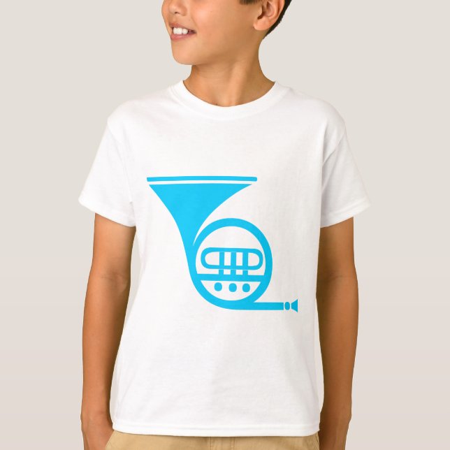 French Horn - Sky Blue T-Shirt (Front)