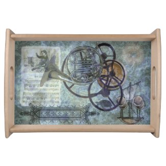 French Horn Steampunk Medley Serving Platters