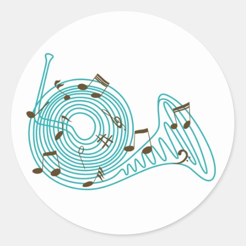 French Horn Stickers