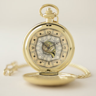 French Horn ~ Strange Musical Design ~ Unique ~ Pocket Watch