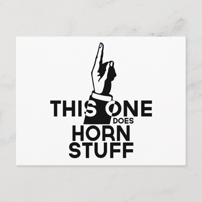 French Horn Stuff - Funny French Horn Music Postcard (Front)