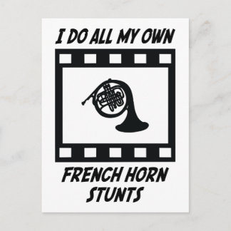 French Horn Stunts Postcard
