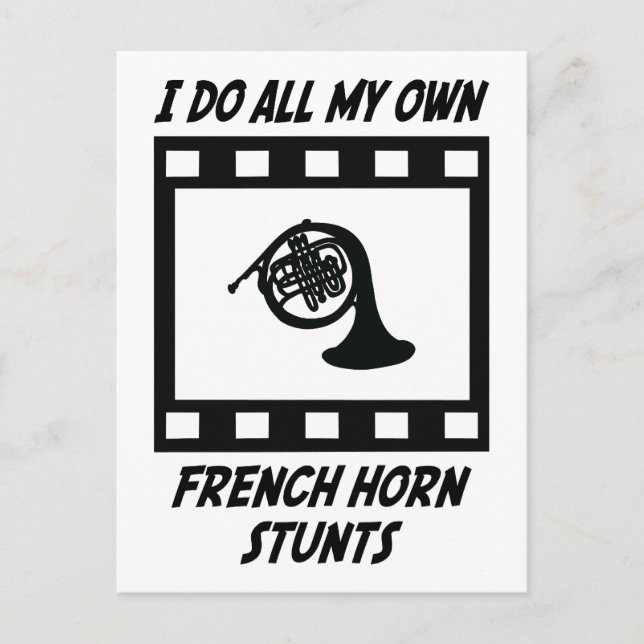 French Horn Stunts Postcard (Front)