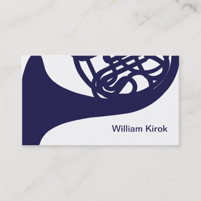 French Horn Teacher Player Studio Musician Business Card (Front)
