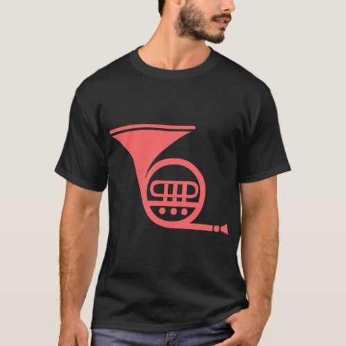 French Horn _ Tropical Pink T_Shirt