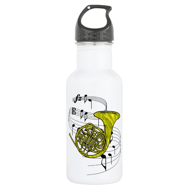 French Horn Water Bottle (Front)