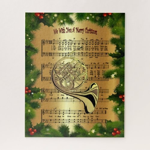 French Horn  We Wish You A Merry Christmas   Jigsaw Puzzle