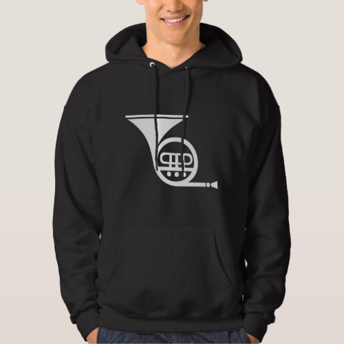 French Horn _ White Hoodie