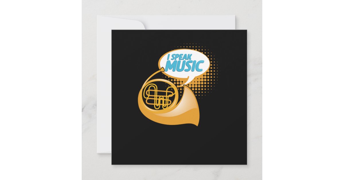 French Horn Wind Brass Aerophone Musical Instrumen Invitation Zazzle
