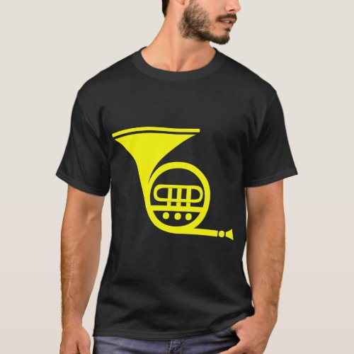 French Horn _ Yellow T_Shirt