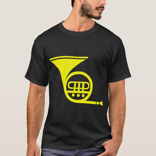 French Horn - Yellow T-Shirt (Front)